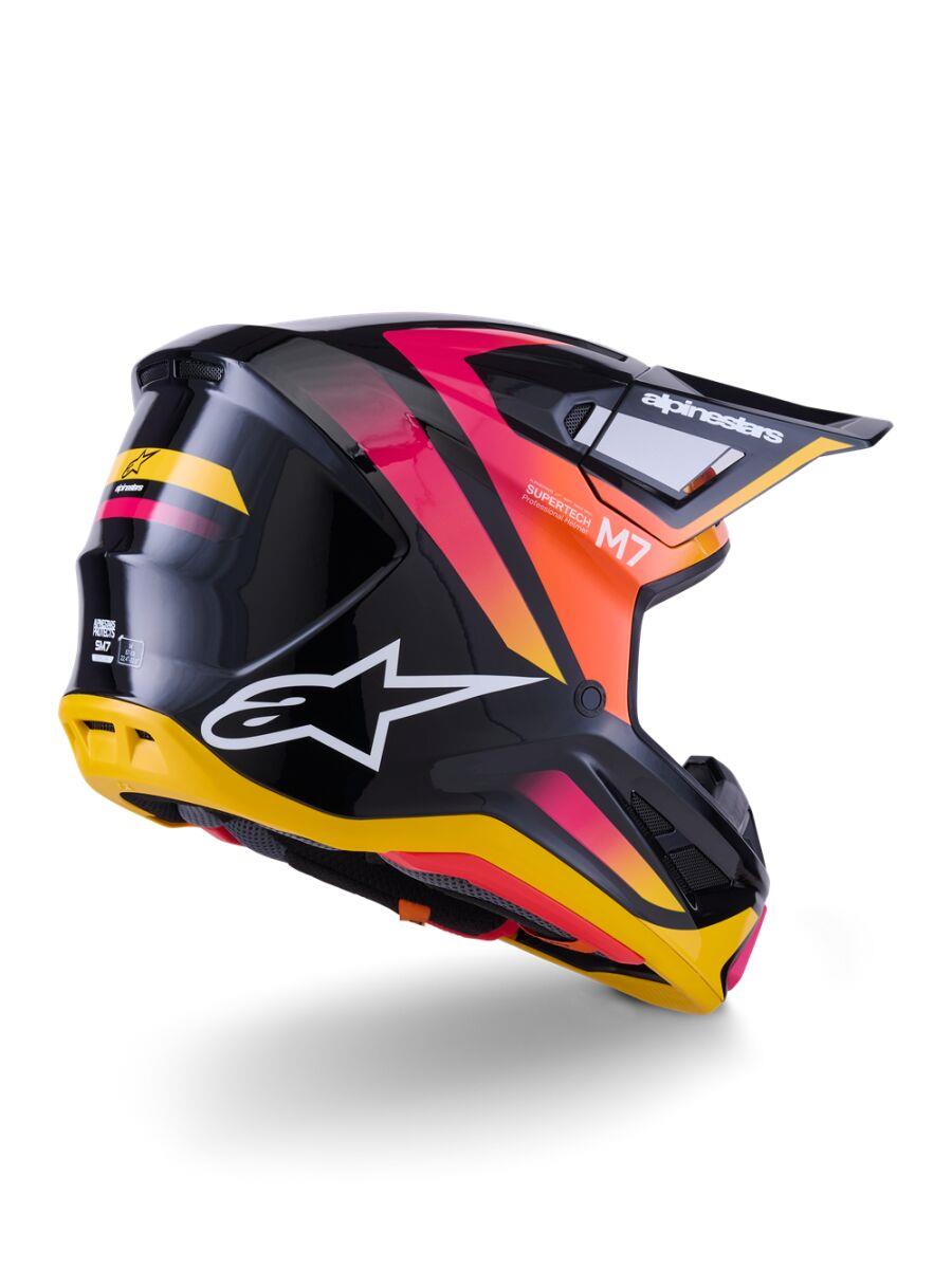 ALPINESTARS SM7 Rise Helmet BLK/YL/PINK 2025 Model