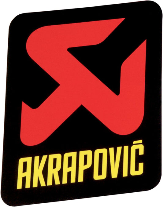 Akrapovic General Replacement Sticker Black Red Yellow W 90mm H 95mm P-VST1AL