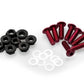 PUIG Anodized Screen Screw Set w/ Nuts Red Universal 0956R