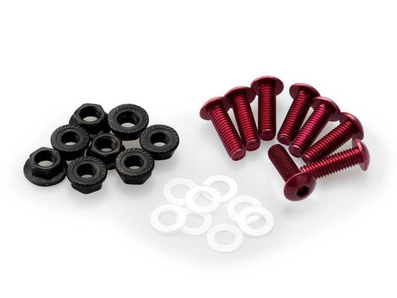PUIG Anodized Screen Screw Set w/ Nuts Red Universal 0956R