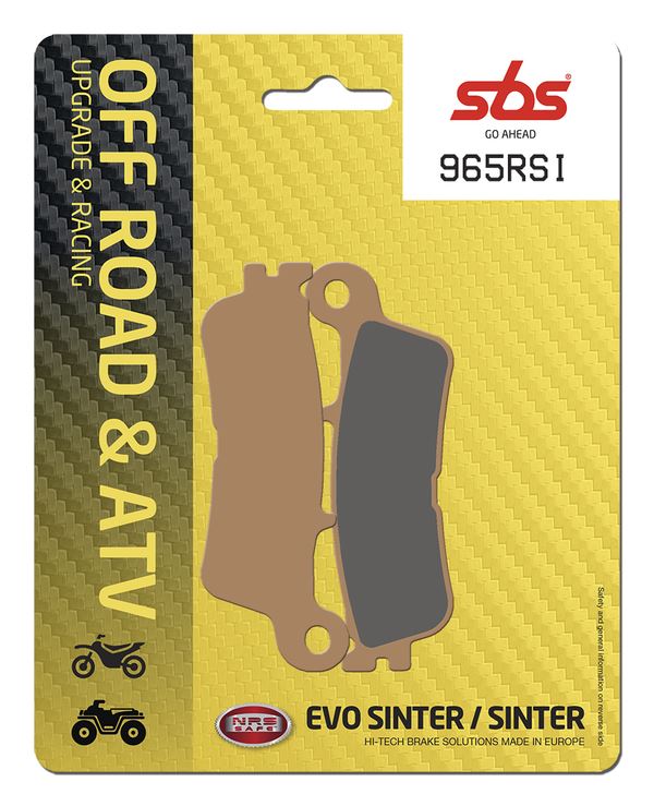 Sbs RSI Offroad Racing Sintered Brake Pads For Yamaha YZ 125 2019-2027 965RSI