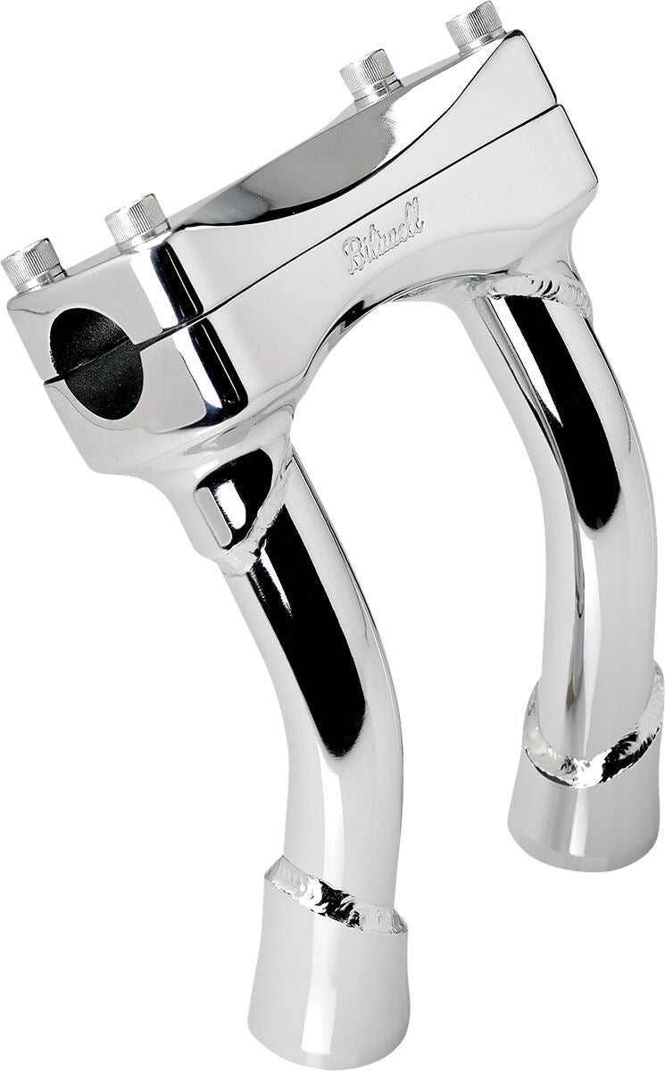 Biltwell Murdock O/S Risers Chrome 6" Pullback Fits H-D Fork Trees 6414-105-06