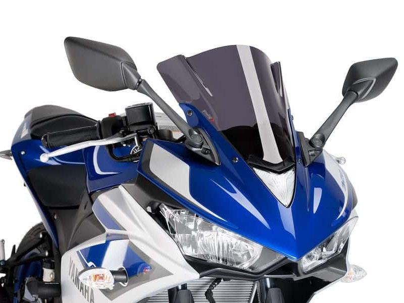 PUIG Z-Racing Screen Dark Smoke for Yamaha YZF R3 15-18 7649F