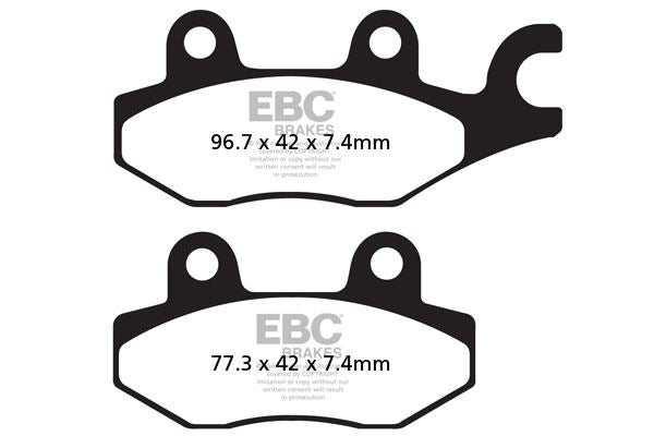 Ebc FA-HH Series Sindered Brake Pads For Yamaha YFM 700 R 1989-2024 FA165HH
