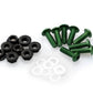 PUIG Anodized Screen Screw Set w/ Nuts Green Universal 0956V