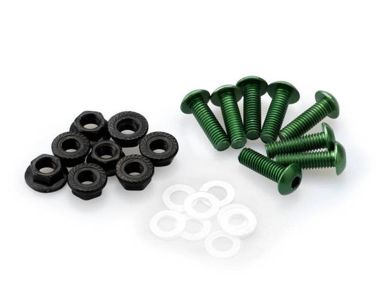 PUIG Anodized Screen Screw Set w/ Nuts Green Universal 0956V