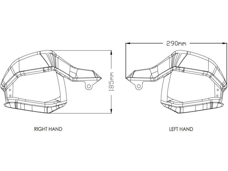 PUIG Handguard Extension Clear for Honda Africa Twin CRF1000L 16-19 8948W