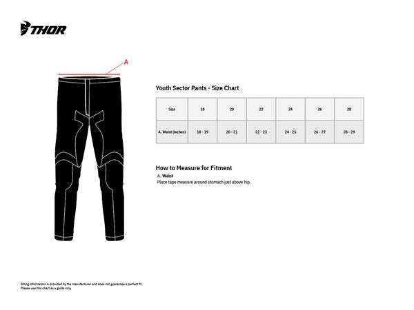THOR Youth Sector Minimal MX Motorcross Pants Black 2023 Model