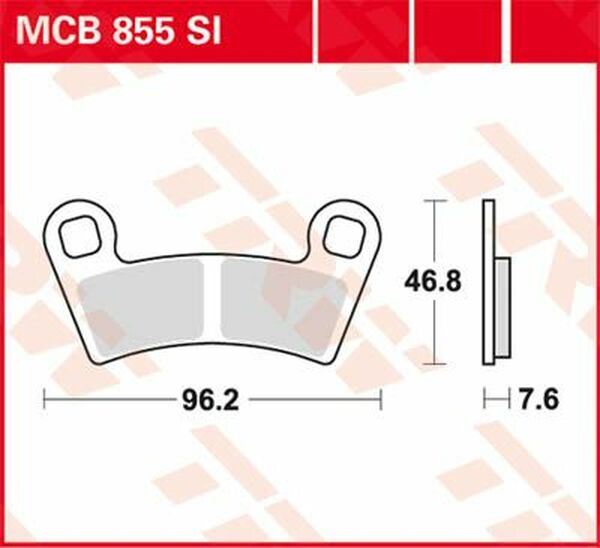 Trw Off-Road Brake Pads For Polaris Scrambler 850 4X4 2009-2026 MCB855SI