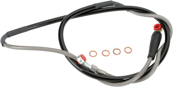 Moose Offroad Braided Brake Line For Yamaha YZ 125 1998-2004 Y01-1-043/P-CL