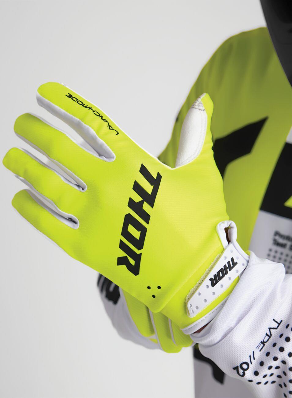 THOR Launchmode Gloves White/Green