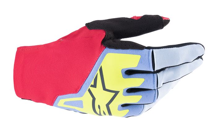 Alpinestars Techstar Gloves Red Blue Black Green