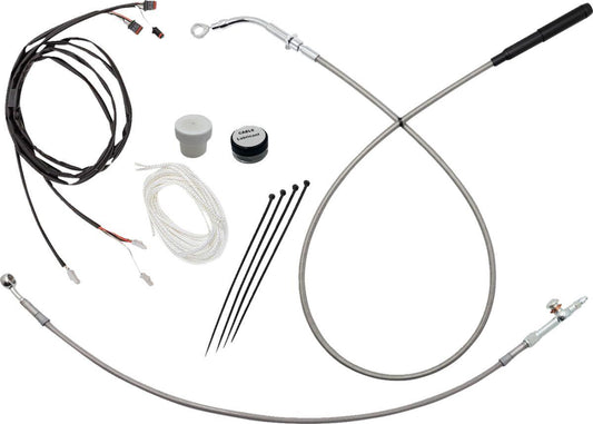 Fat Baggers Cable Kit Chrome Polished For Harley Davidson Flh 2021 119014-C