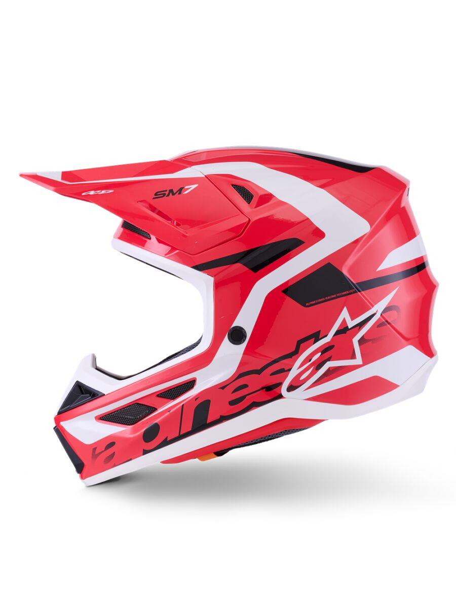 ALPINESTARS SM7 Deed Helmet RED/BLK/WH 2025 Model
