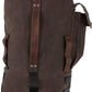 Burly Brand Voyager Sissy Bar Backpack In Stock Leather Cotton Canvas B15-1013D
