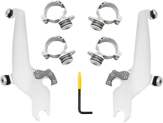 MEMPHIS SHADES Windshield Mounting Kit Complete Polished MEK2018