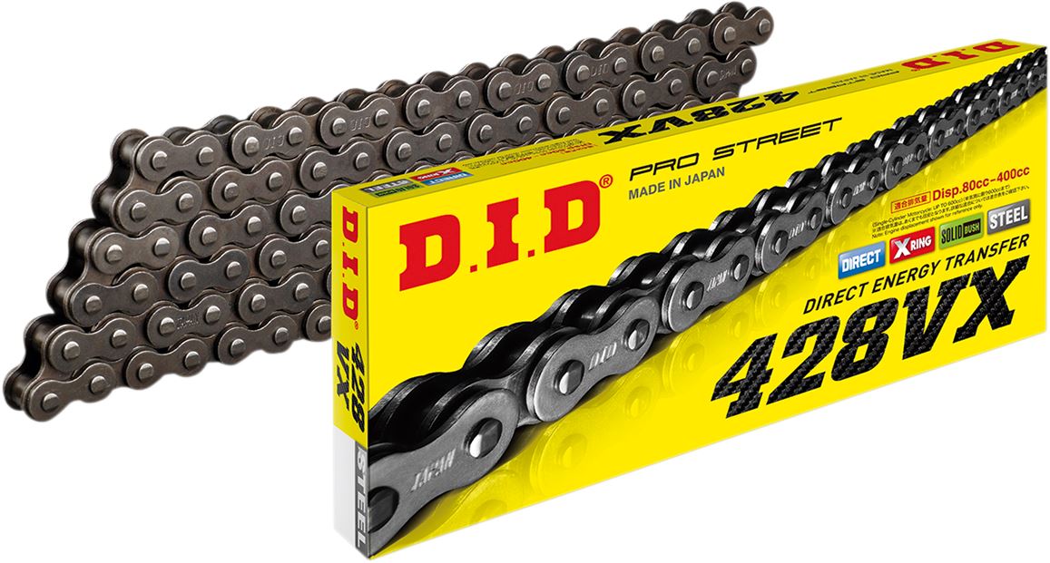 DID Drive Chain 428 VX Natural Clip 130 L 4525516355308