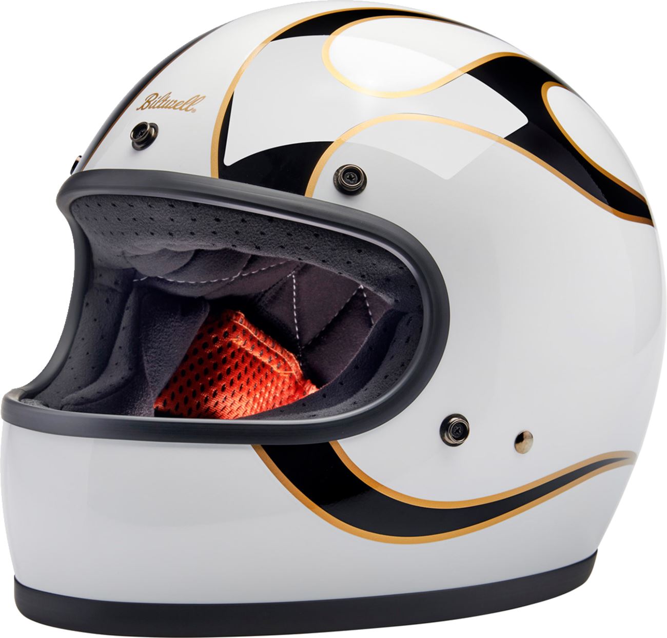 BILTWELL Gringo White/Black Motorcycle Helmet
