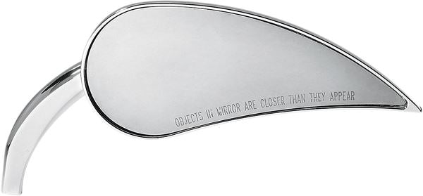 Arlen Ness Rad 3 Mirror 7" W x 3" H Chrome Screw-In Convex Teardrop 13-091