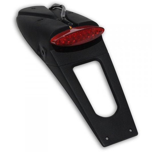 UFO LICENSE PLATE HOLDER W/ RED LED-TAILLIGHT (E11 & DOT) BLACK PP01219KCLB