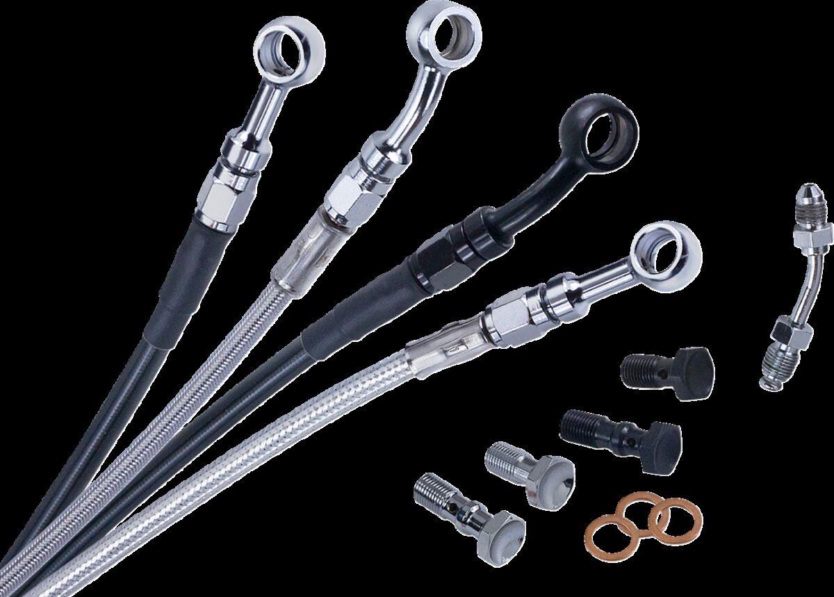 Barnett Upper Brake Line For Harley FLHXSE 1977 2023-2024 Black 251-30-51134-8