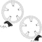 Arlen Ness 15" Big Brake Jagged Floating Rotor Kit Chrome 300-096