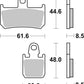 Sbs DS Racing Dual Sintered Brake Pads For Yamaha YZF-R1 1000 2007-2014 839DS-1