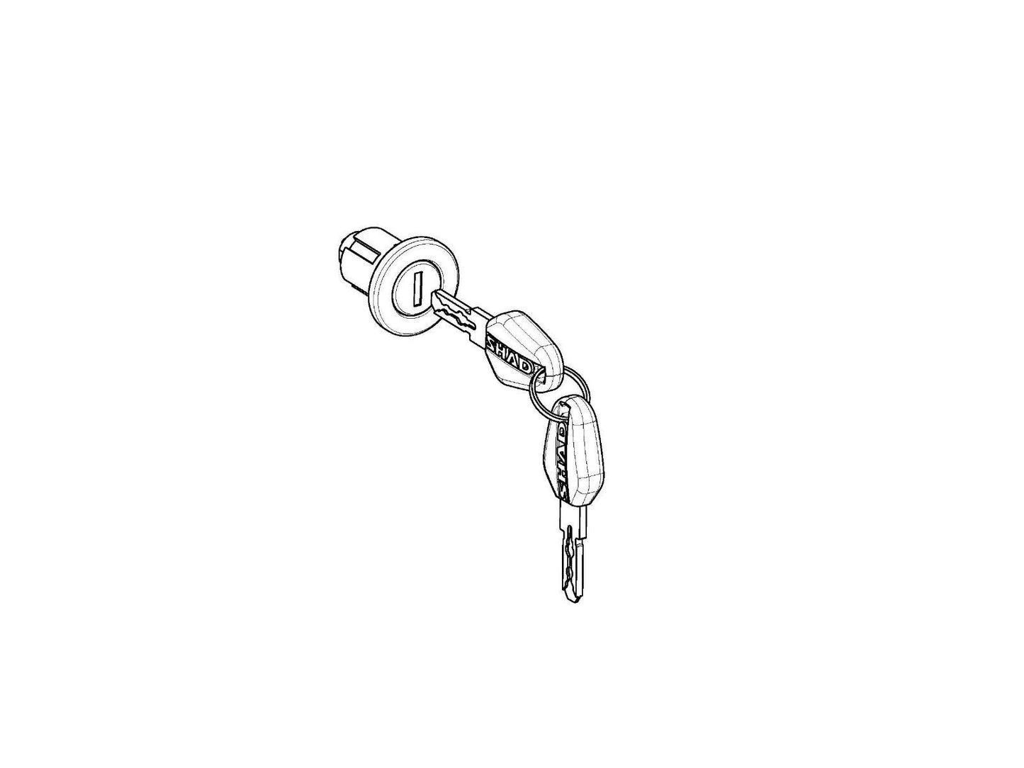 SHAD Premium Lock And Black Key System Single 203076R