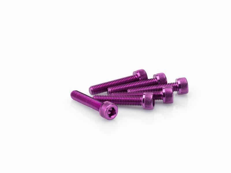 PUIG M5 25mm Allen Screws x 6 Purple Universal 0185L