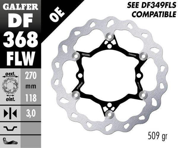 GALFER Brake Rotor Full-Floating Wave® Two Piece (Floating) DF368FLW