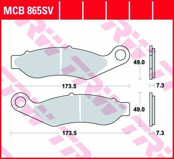 Trw SV Series Sindered Brake Pads For Harley FLHTCUTG 1750 2014-2019 MCB865SV