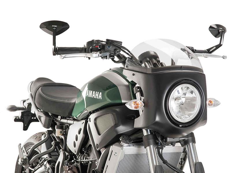 PUIG Retro Black Semi Fairing And Screen 180mm Clear for Yamaha XSR 700 16-20 8933W