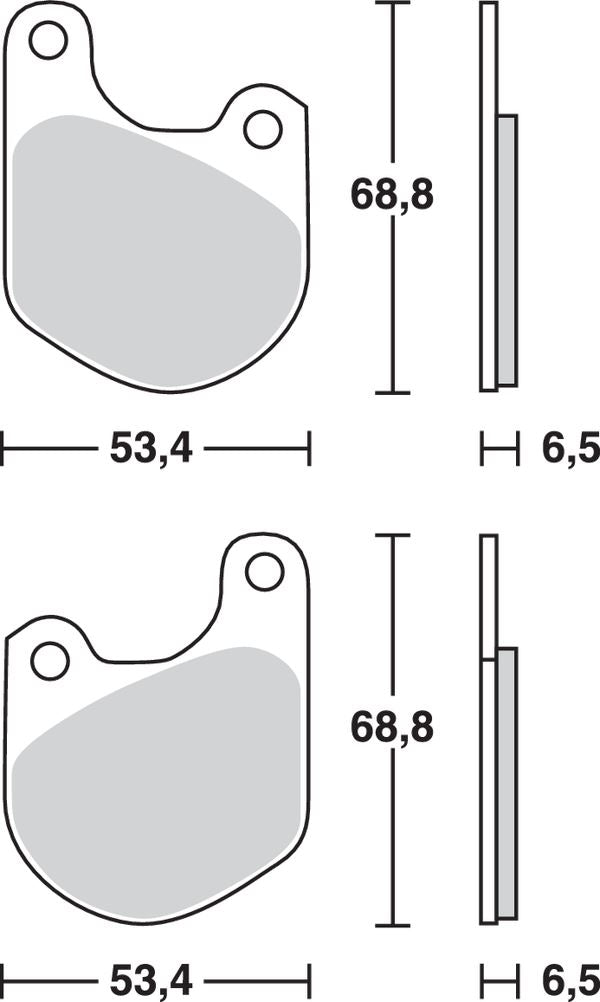 Trw All Round Sintered Metal Brake Pads For Harley XLH 1000 1974-1985 MCB511