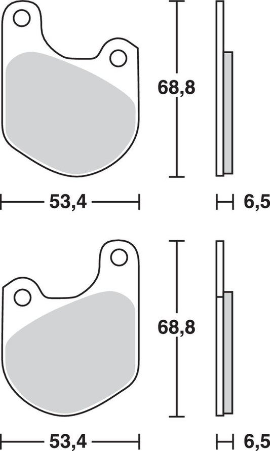 Trw All Round Sintered Metal Brake Pads For Harley XLH 1000 1974-1985 MCB511