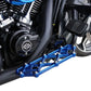 Arlen Ness Diamond Floorboards Blue Anodized Aluminium Driver Pair 410-055