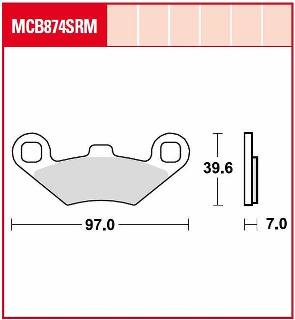 Trw SRM Series Scooter Brake Pads For Peugeot Metropolis 400 2015-2020 MCB874SRM