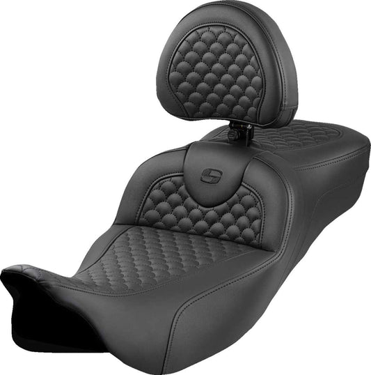Saddlemen Dragon Scale Stitch Seat For Harley FLHRXS 2008-2025 808-07B-209B0