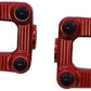 Arlen Ness MX Footpegs Driver Red Billet Aluminum Rubber Pair 07-946