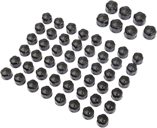 Ciro Engine Bolt Cover Caps For Harley Davidson FLS 1690 1996-2017 Black 70025