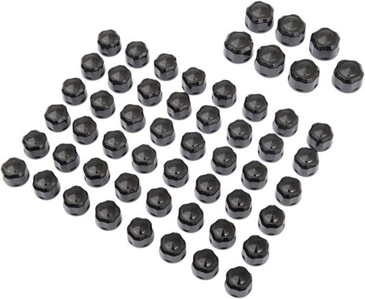 Ciro Engine Bolt Cover Caps For Harley Davidson FLS 1690 1996-2017 Black 70025