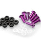 PUIG Anodized Screen Screw Set w/ Nuts Purple Universal 0956L