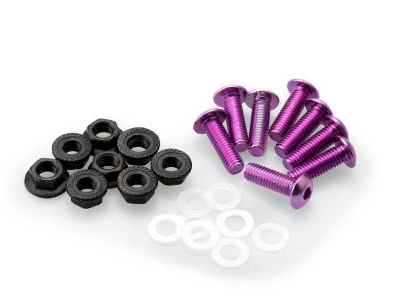 PUIG Anodized Screen Screw Set w/ Nuts Purple Universal 0956L