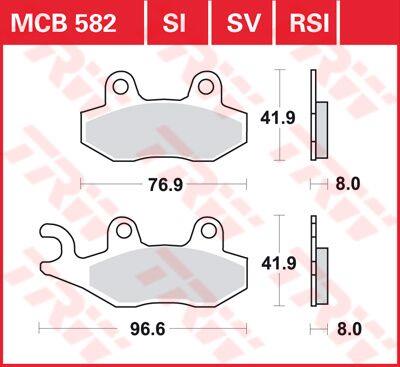 Trw All Round Metal Brake Pads For Triumph Bonneville 900 T100 1989-2026 MCB582