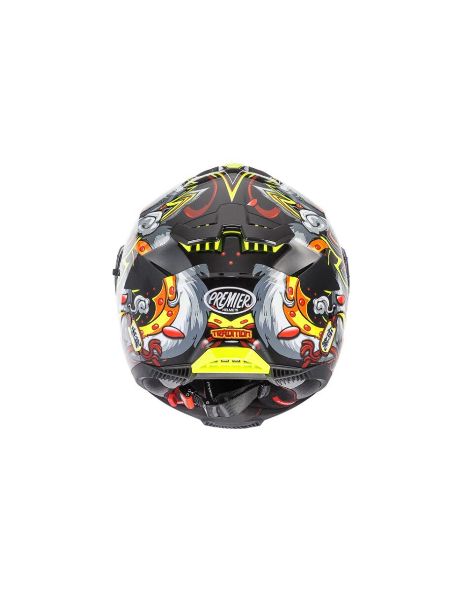 PREMIER HELMETS Typhoon Red/Yellow/Gray Motorcycle Helmet
