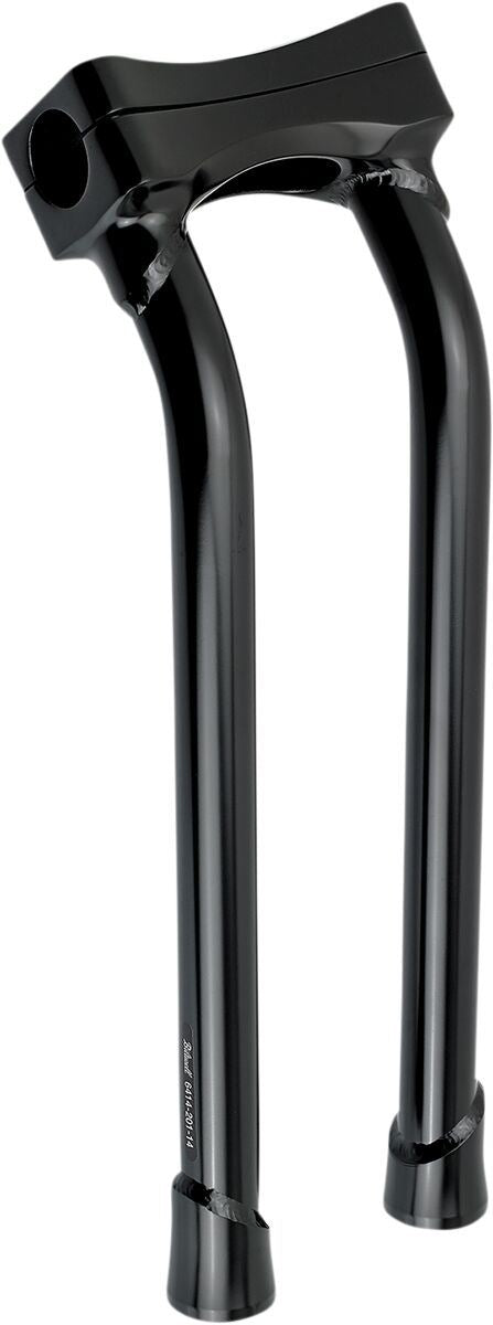 Biltwell Murdock O/S Risers Black 14" Pullback Handlebar Pair 6414-201-14