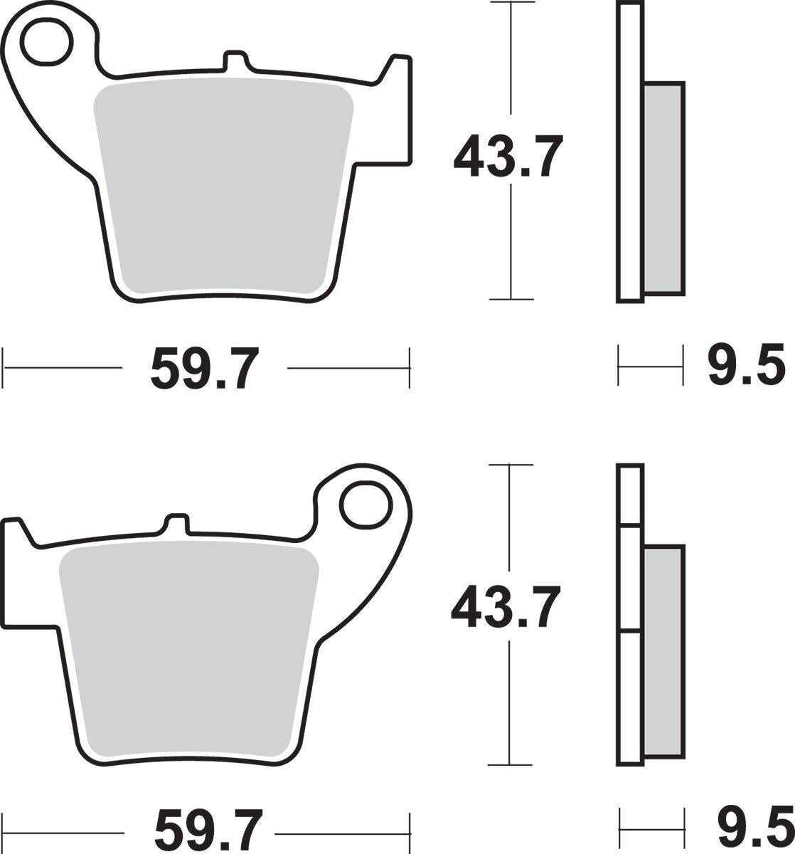 Sbs SI Offroad Sintered Brake Pads For Honda CRF 150 R 2002-2026 Set of 2 777SI