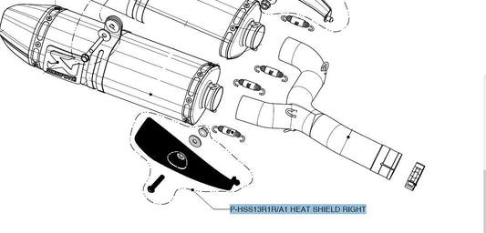 Akrapovic Heat Shield Black CF Right P-HSS13R1R/A1