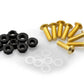 PUIG Anodized Screen Screw Set w/ Nuts Yellow Universal 0956G