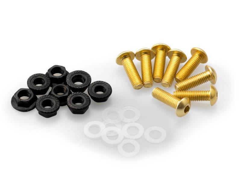PUIG Anodized Screen Screw Set w/ Nuts Yellow Universal 0956G