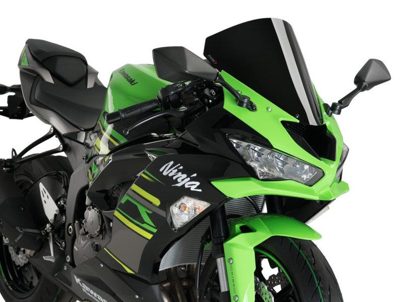 PUIG R-Racer Screen Black for Kawasaki ZX-6R 636 13-23 3629N